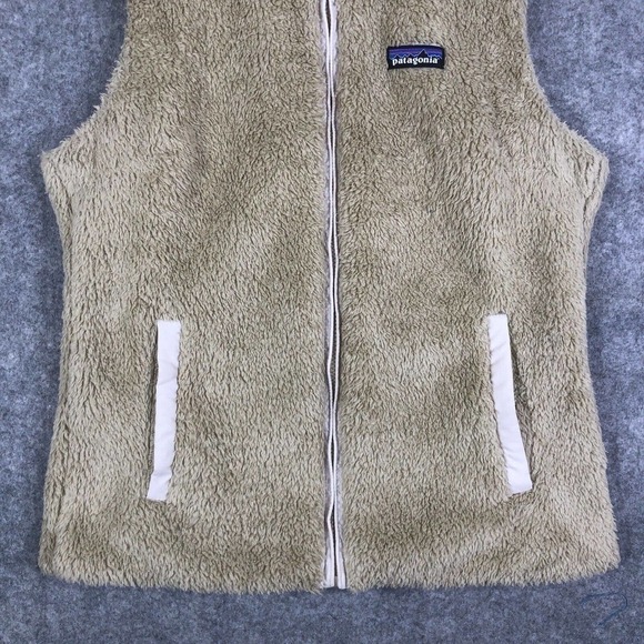 PATAGONIA Los Gatos Teddy Shaggy Fleece Vest 25216 El Cap Khaki Tan Beige Size M - Picture 3 of 10